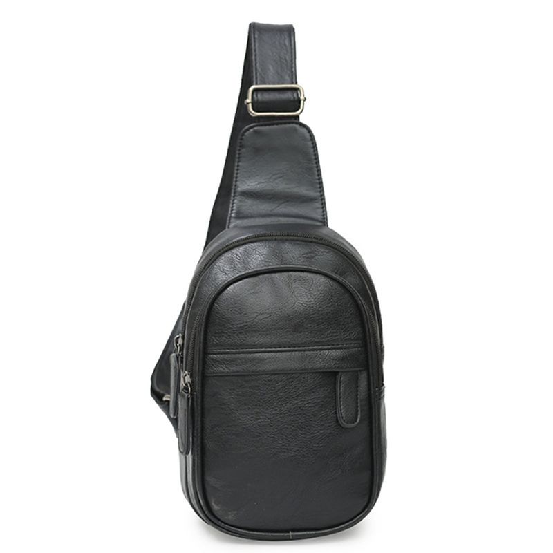 Mannen Pu Lederen Waterdichte Casual Crossbody Tas Borsttas Fietsen Buitensporten Schoudertas