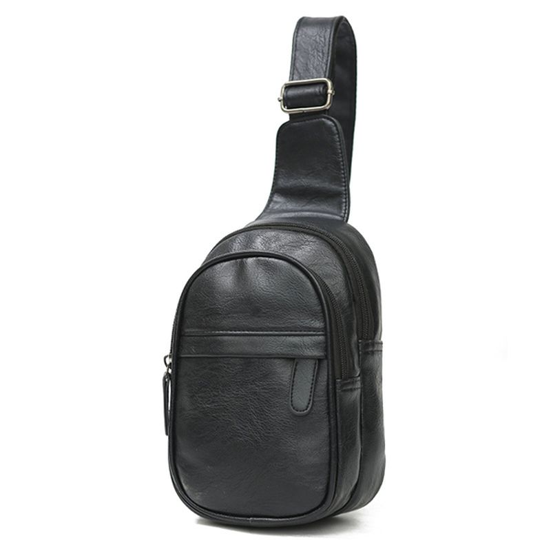 Mannen Pu Lederen Waterdichte Casual Crossbody Tas Borsttas Fietsen Buitensporten Schoudertas