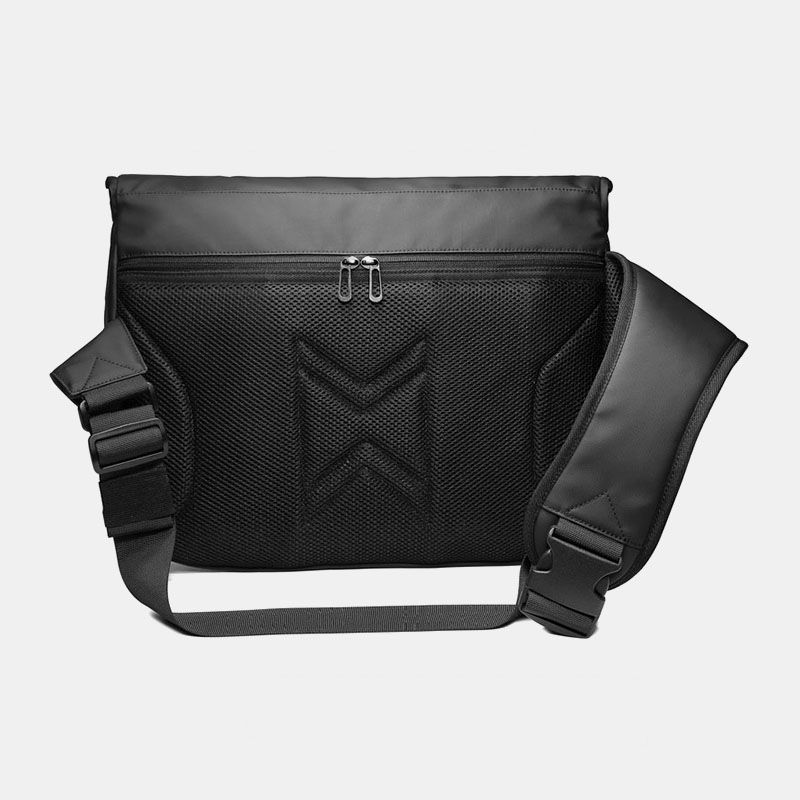 Mannen Pvc Waterdichte Grote Capaciteit Crossbody Tas Multifunctionele 15.6 Inch Laptop Aktetassen Messenger Schoudertas