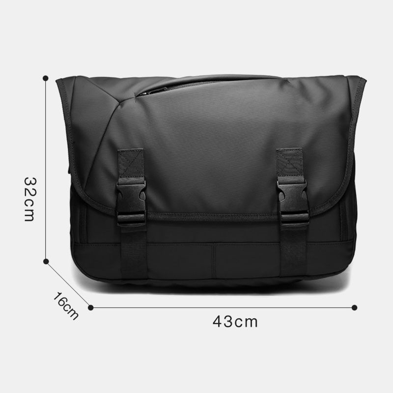 Mannen Pvc Waterdichte Grote Capaciteit Crossbody Tas Multifunctionele 15.6 Inch Laptop Aktetassen Messenger Schoudertas