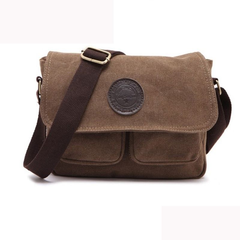 Mannen Retro Crossbody Tas Canvas Schoudertas Messenger