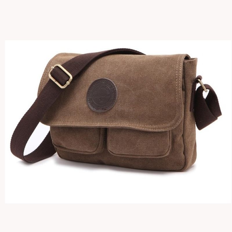 Mannen Retro Crossbody Tas Canvas Schoudertas Messenger