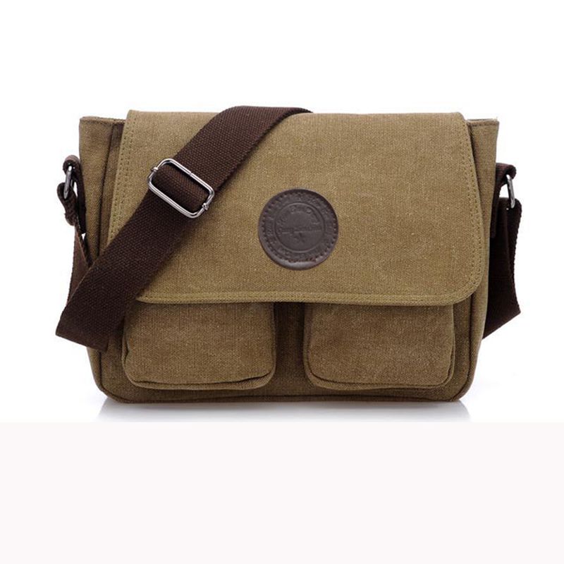 Mannen Retro Crossbody Tas Canvas Schoudertas Messenger