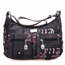 Nylon Lichte Casual Crossbody Tas Met Print