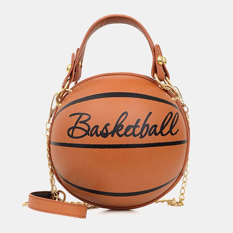 Vrouwen Uniek Ontwerp Basketbal Voetbal Look Mini Ronde Tas Hangtas Mode Verstelbare Schoudertas Cross Body Bag