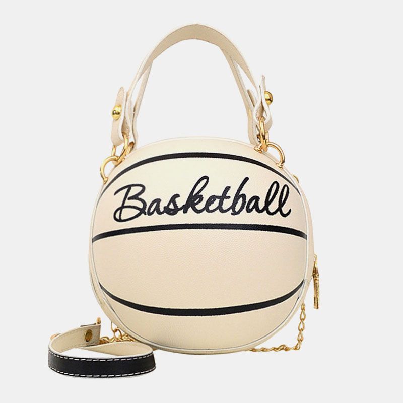 Vrouwen Uniek Ontwerp Basketbal Voetbal Look Mini Ronde Tas Hangtas Mode Verstelbare Schoudertas Cross Body Bag