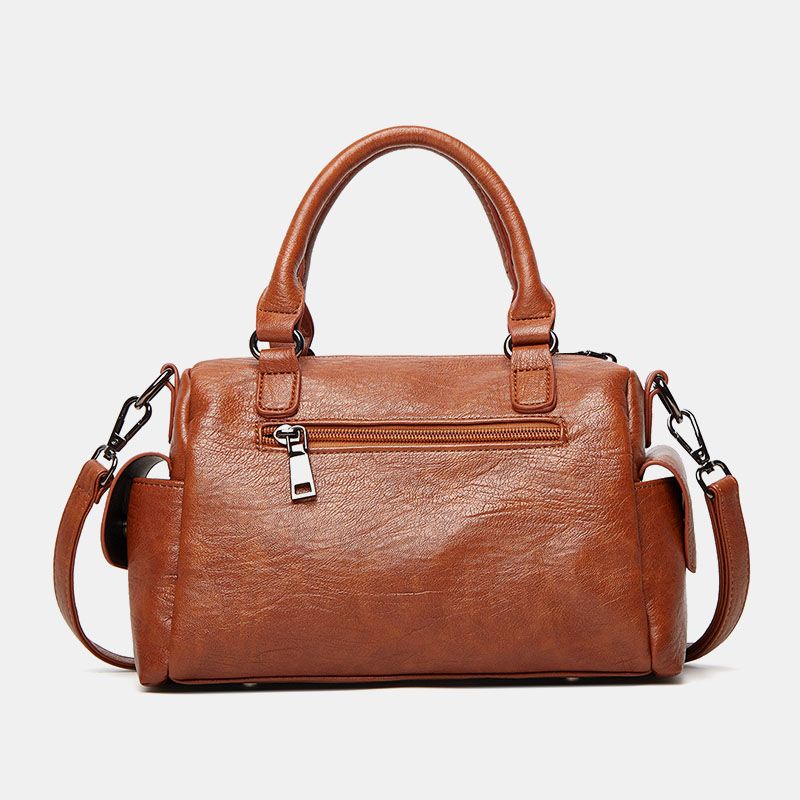 Vrouwen Vijfpuntige Ster Hanger Grote Capaciteit Crossbody Tas Multi-pocket Zachte Lederen Schoudertas Handtas