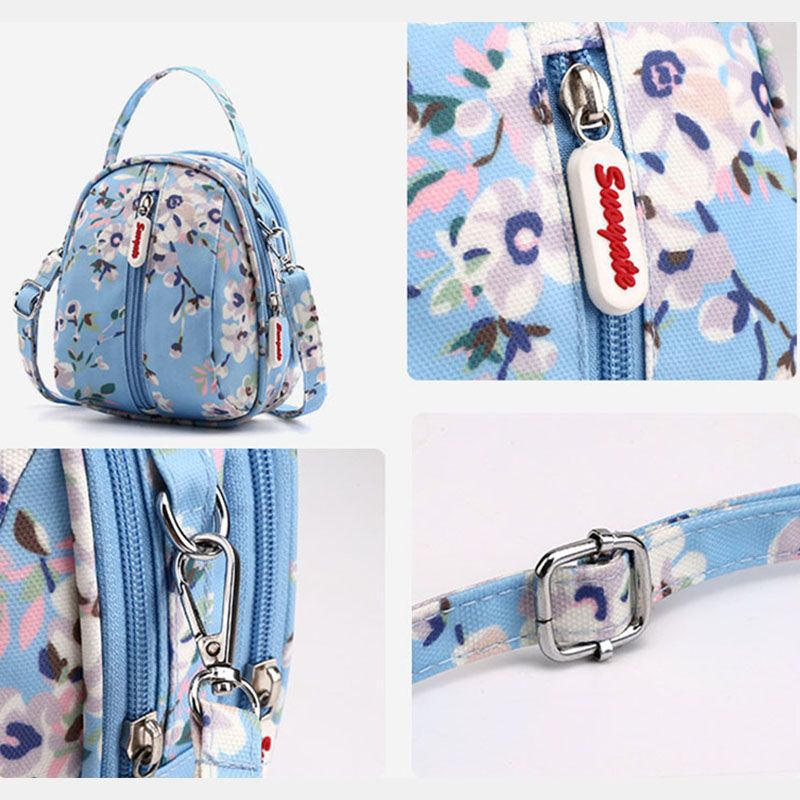 Vrouwen Waterdichte Lichtgewicht Kleine Mini Gedrukte Patroon Schoudertas Crossbody Tas Telefoon Tas