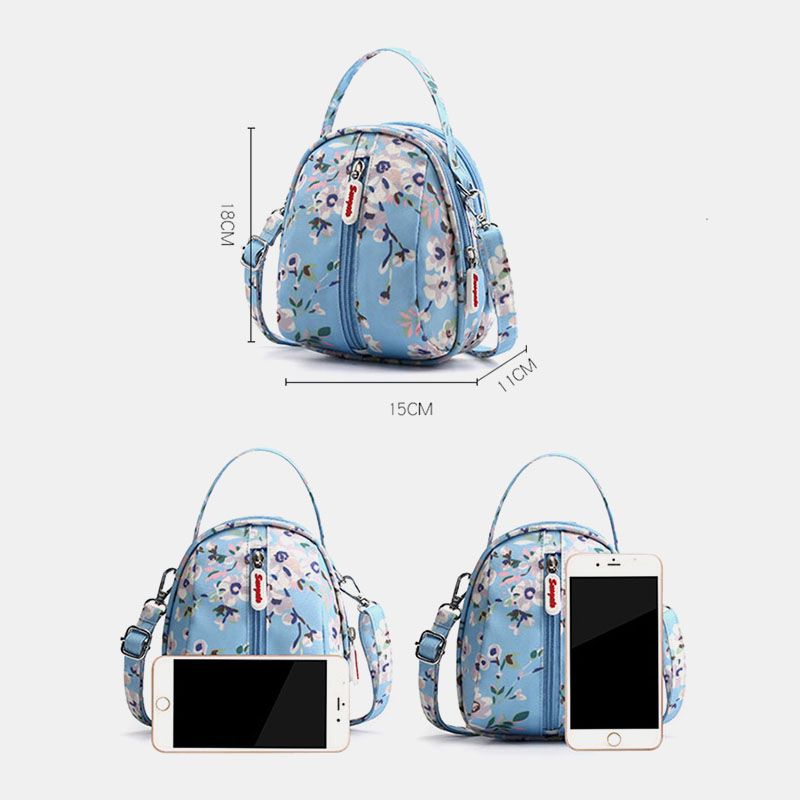 Vrouwen Waterdichte Lichtgewicht Kleine Mini Gedrukte Patroon Schoudertas Crossbody Tas Telefoon Tas