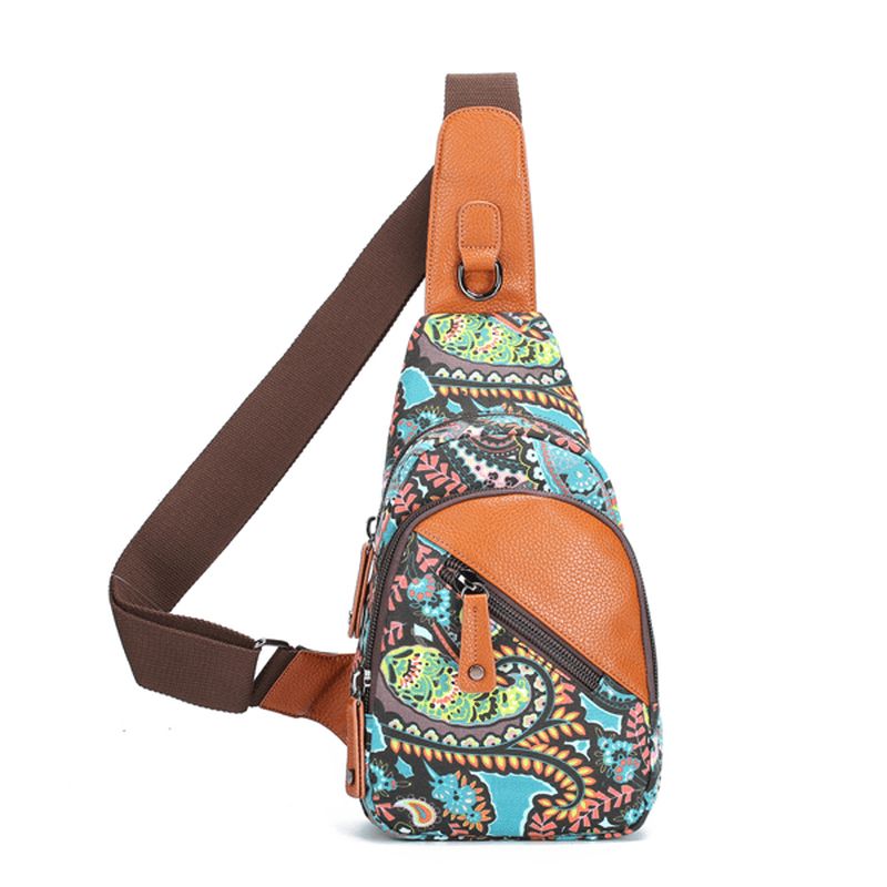 Zomer Lichte Dames Borsttas Bloemen Sling Bag Schoudertas Crossbody