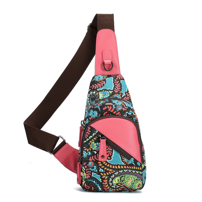 Zomer Lichte Dames Borsttas Bloemen Sling Bag Schoudertas Crossbody