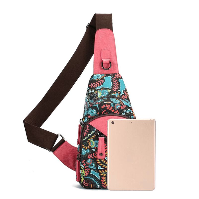 Zomer Lichte Dames Borsttas Bloemen Sling Bag Schoudertas Crossbody