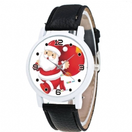 Cartoon Santa Claus En Gift Pattern Cute Kid Watch Mode Children Quartz Watch