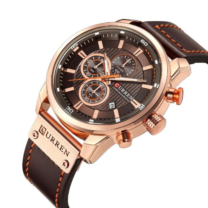 Casual Stijl Multifunctioneel Quartz Horloge Datumweergave Heren Polshorloge