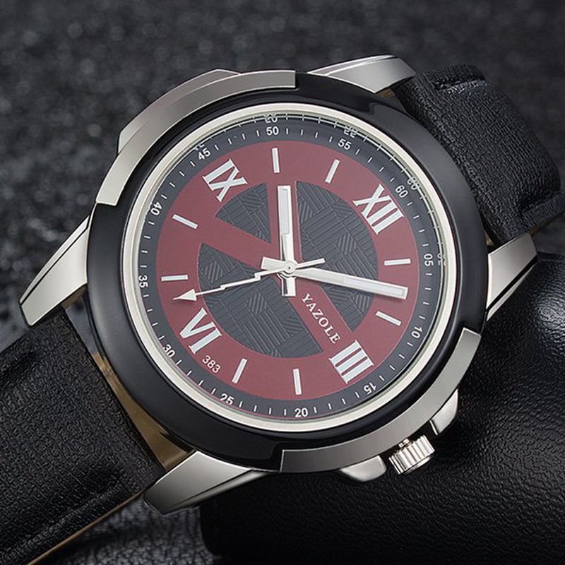 Heren Horloge Lederen Band Lichtgevend Casual Buiten Mannelijk Quartz Polshorloge