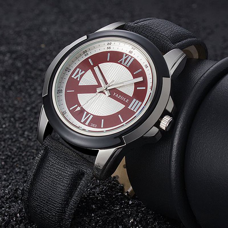 Heren Horloge Lederen Band Lichtgevend Casual Buiten Mannelijk Quartz Polshorloge