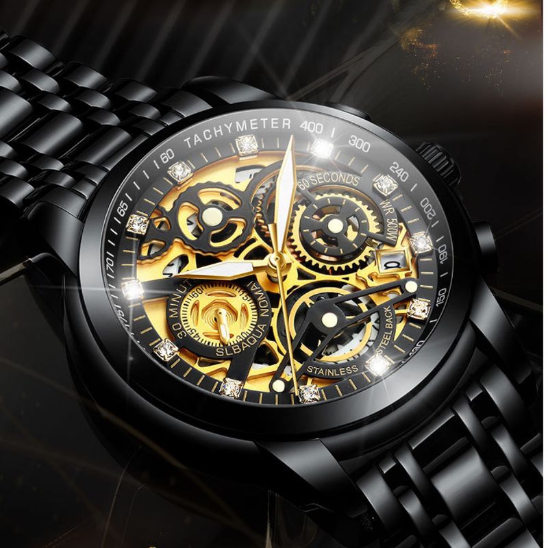 Mode Heren Horloge Waterdicht Chronograaf Lichtgevende Datumweergave Quartz Horloge