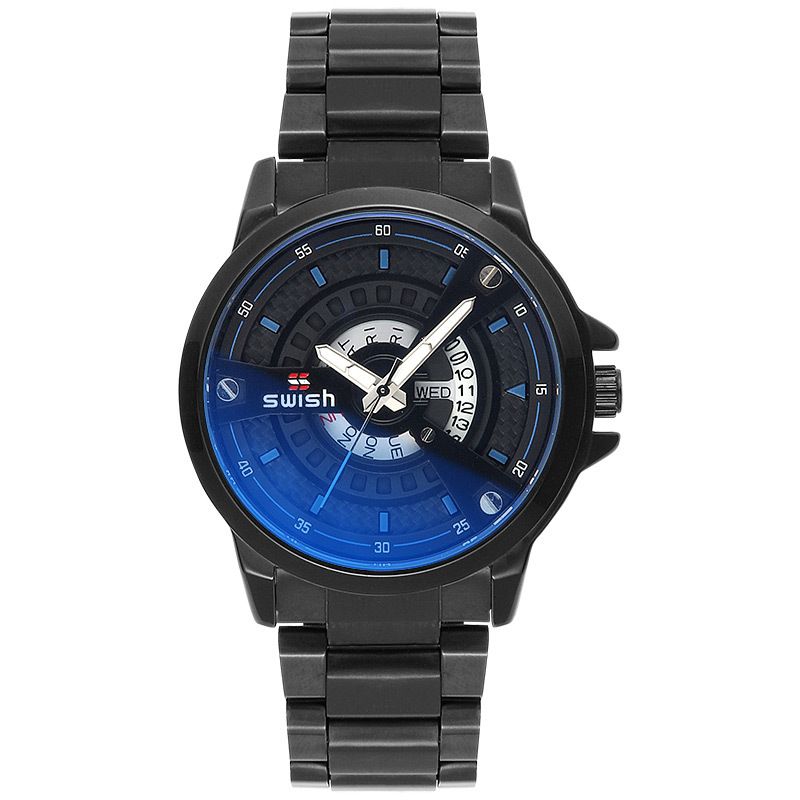 Mode Mannen Kijken 3atm Waterdicht Lichtgevende Datum Weekweergave Quartz Horloge