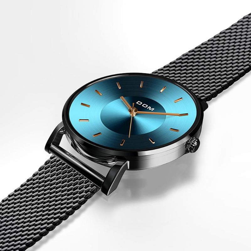 Mode Mannen Kijken Licht Luxe Slanke Wijzerplaat Waterdicht Quartz Horloge