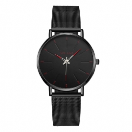 Mode Mesh Stalen Band Causale Stijl Eenvoudige Wijzerplaat Mannen Horloge Quartz Horloge