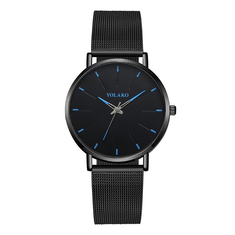 Mode Mesh Stalen Band Causale Stijl Eenvoudige Wijzerplaat Mannen Horloge Quartz Horloge