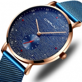 Mode Red Dot Design Volledig Stalen Tweede Wijzerplaat Heren Quartz Horloge