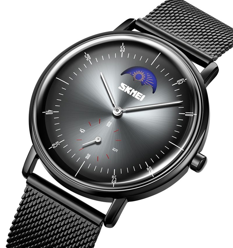 Mode Zakelijke Roestvrijstalen Horlogeband 3atm Waterdicht Mannelijk Quartz Horloge