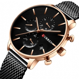 Mode Zaken Mannen Kijken Licht Luxe Waterdicht Grote Wijzerplaat Quartz Horloge