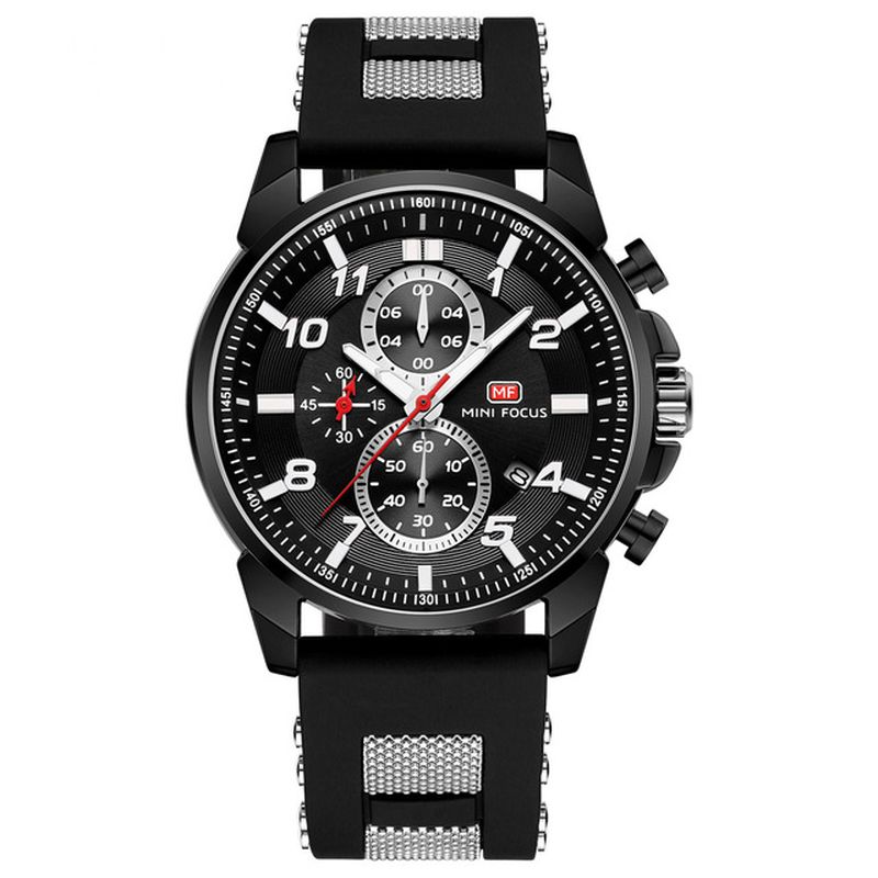 Multifunctionele Chronograaf Lichtgevende Militaire Sport Heren Horloge Quartz Horloge