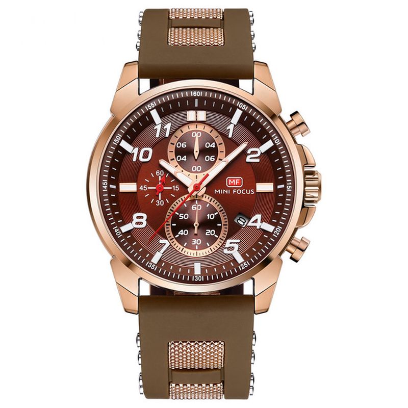 Multifunctionele Chronograaf Lichtgevende Militaire Sport Heren Horloge Quartz Horloge