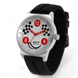 Sport Mode Casual Silicagel Horloge Band Auto Racing Stijl Heren Quartz Polshorloge