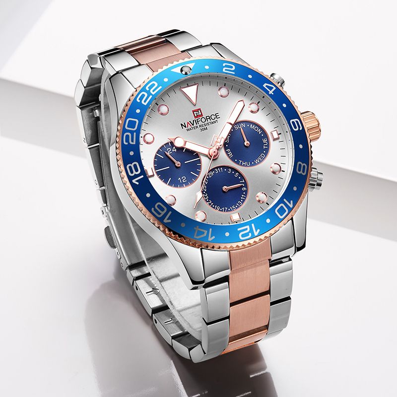 Waterdicht 24 Uur Herenhorloge Volledig Stalen Zakelijke Stijl Quartz Horloge