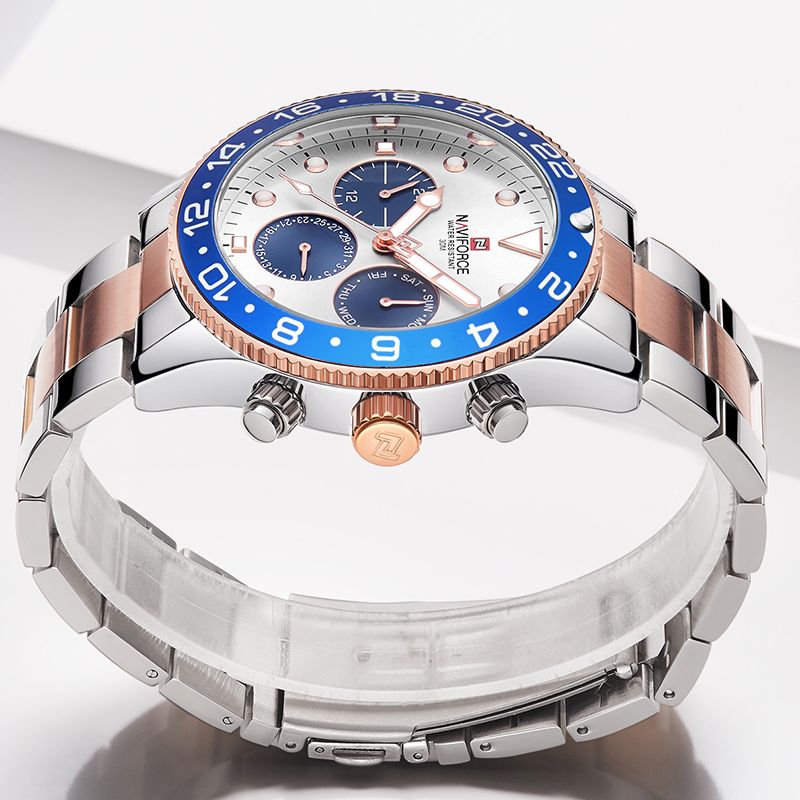 Waterdicht 24 Uur Herenhorloge Volledig Stalen Zakelijke Stijl Quartz Horloge