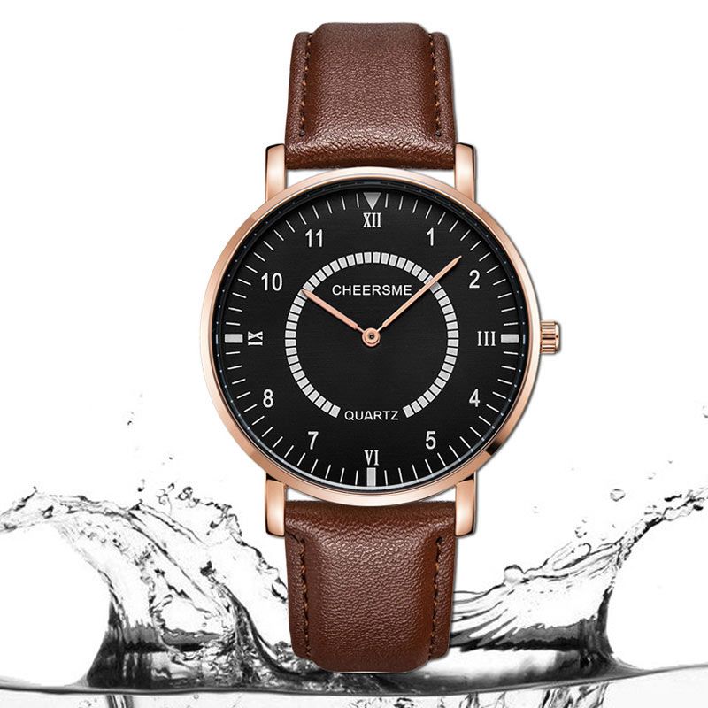 Waterdichte Heren Polshorloge Casual Stijl Ultradunne Design Quartz Horloges