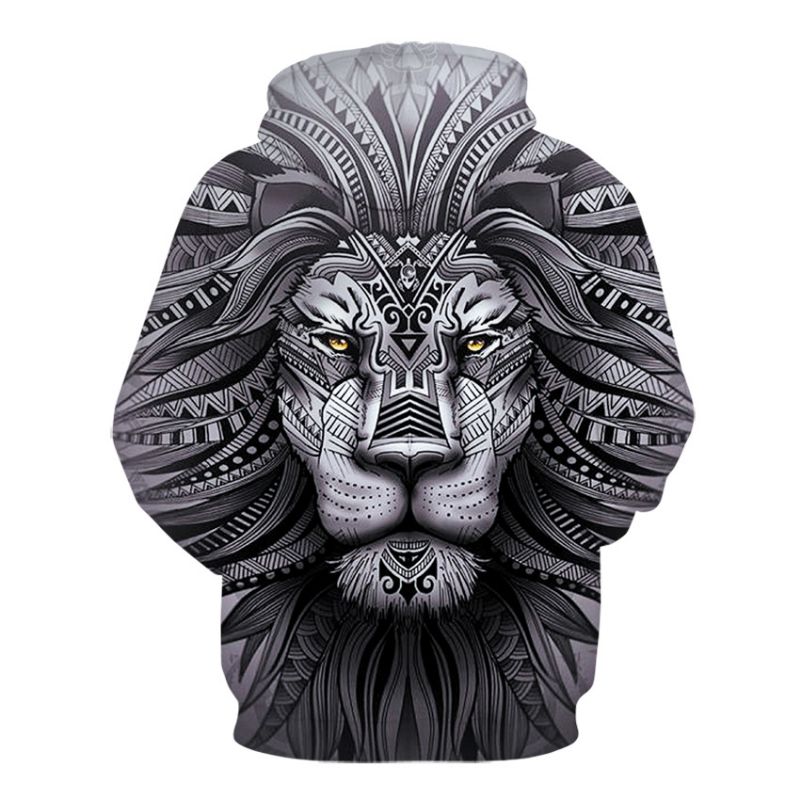 3d Digital Printing Lion Baseball Uniform Hoodie