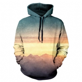 3d Digital Printing Ocean Wave Art Landschap Hoodie