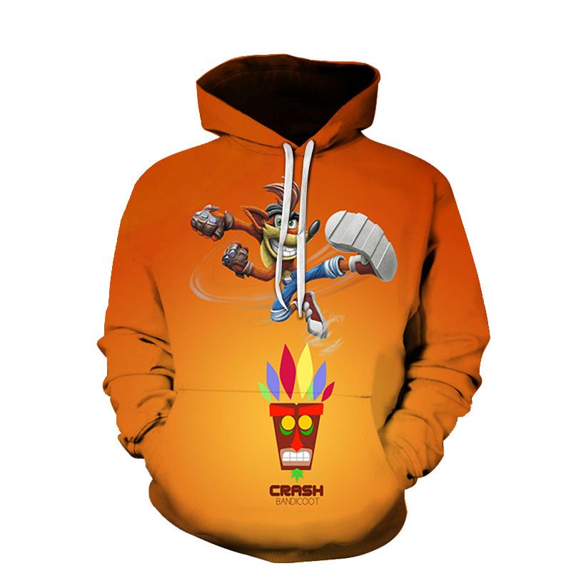 Cartoon 3d Digitaal Printen Losse Paar Hooded Sweater