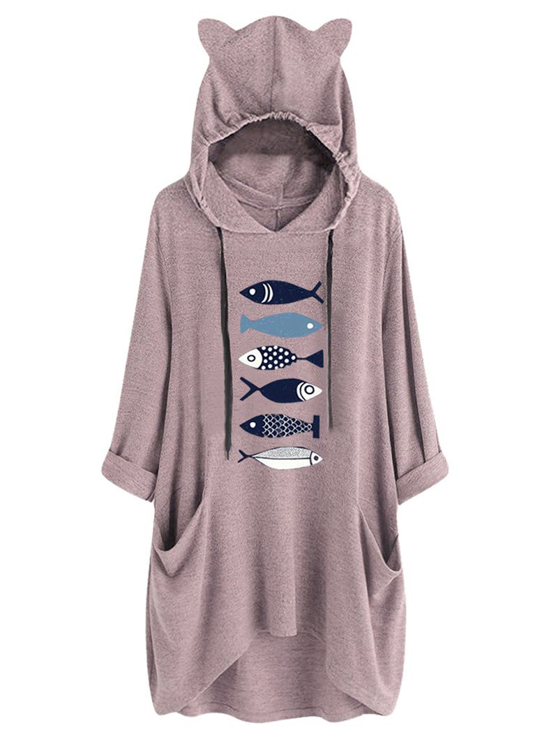 Casual Sweatshirt Met Capuchon Voor Dames