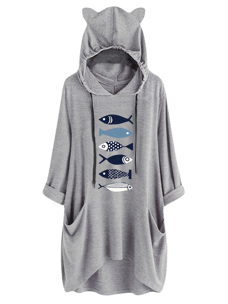 Casual Sweatshirt Met Capuchon Voor Dames