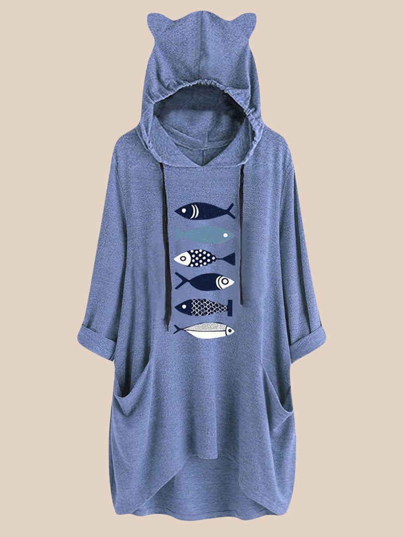 Casual Sweatshirt Met Capuchon Voor Dames