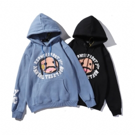 Co-branded Charity Hoodie Cartoon Bedrukte Trui Heren En Dames Capuchonjack