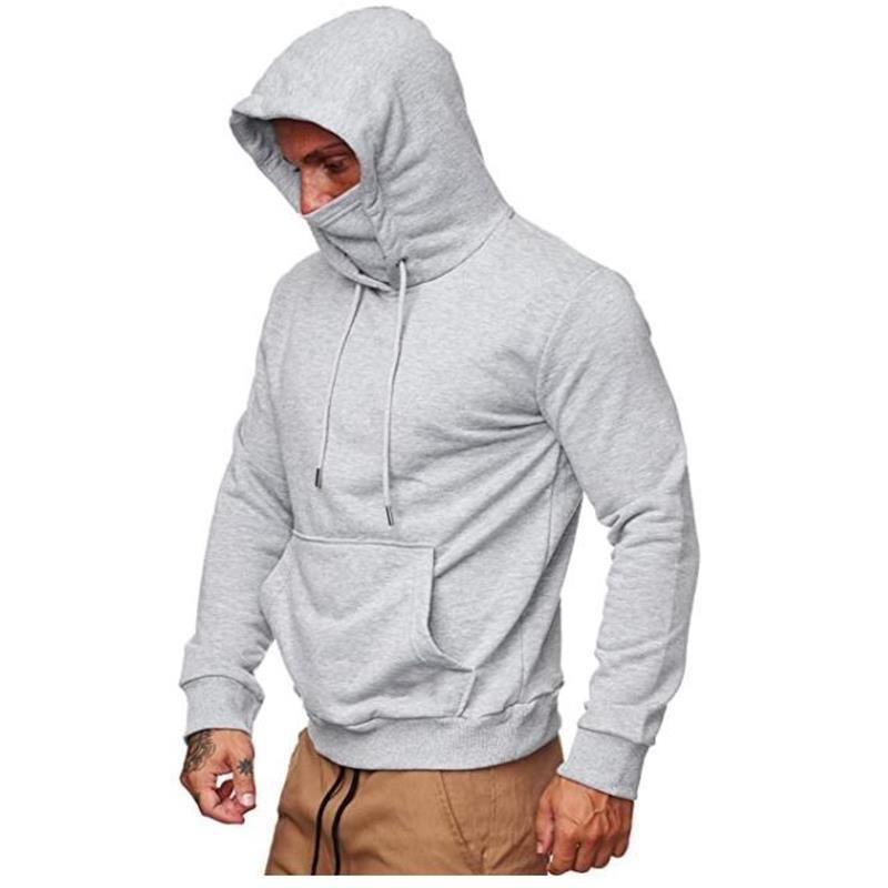 Effen Kleur Plus Fleece Hoodie Voor Heren