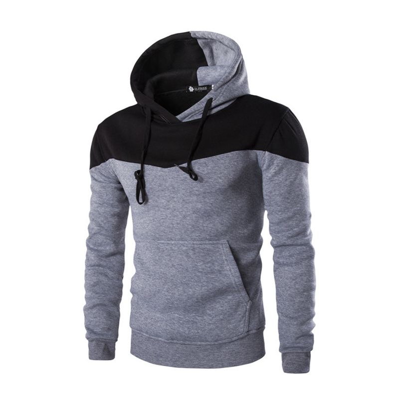 Europese En Amerikaanse Losse Kleurovereenkomende Stiksels Hooded Sweater Tether