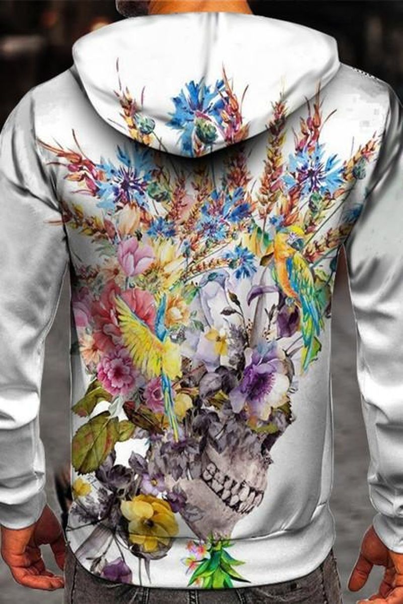 Heren Comfort Polyester Hoodie Met Losse Print