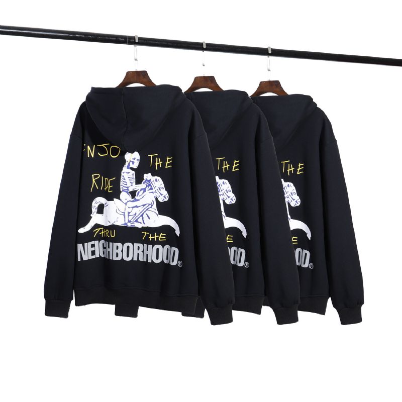 Hip-hop Driedimensionale Sweater Met Carrousel-schuimprint