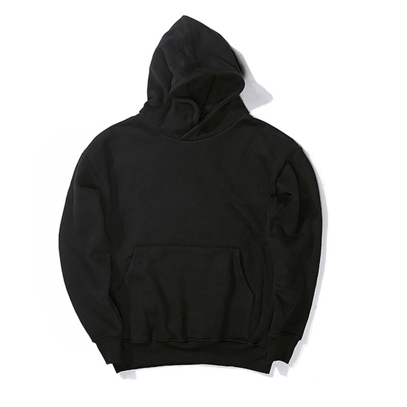 Hooded Effen Kleur Losse Fleece Hiphop Hooded Sweater