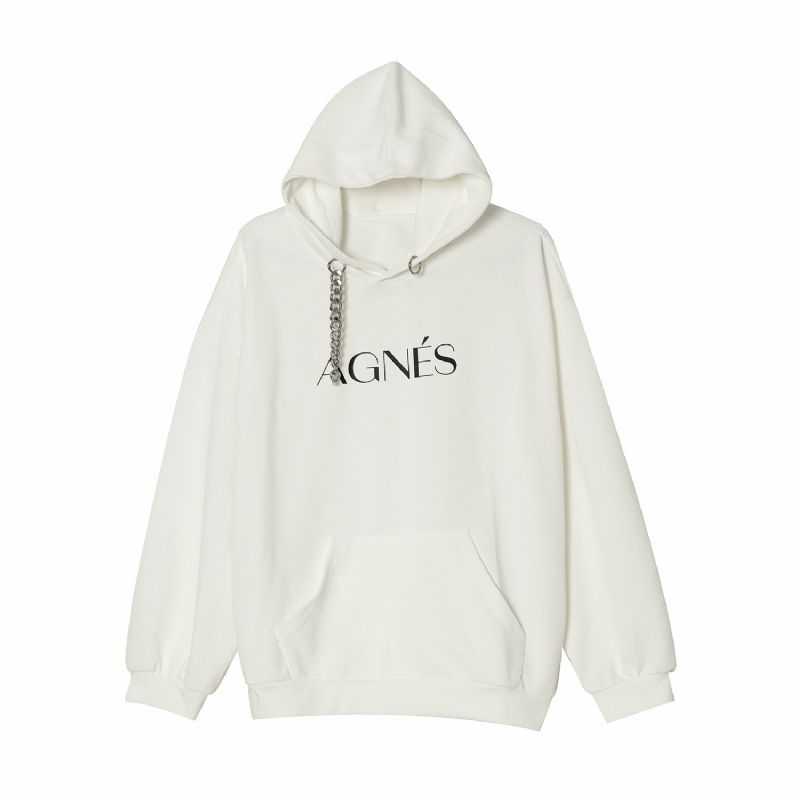 Koreaanse Stijl Losse Ketting Ontwerp Sense Wild Letter Paar Hooded Sweater