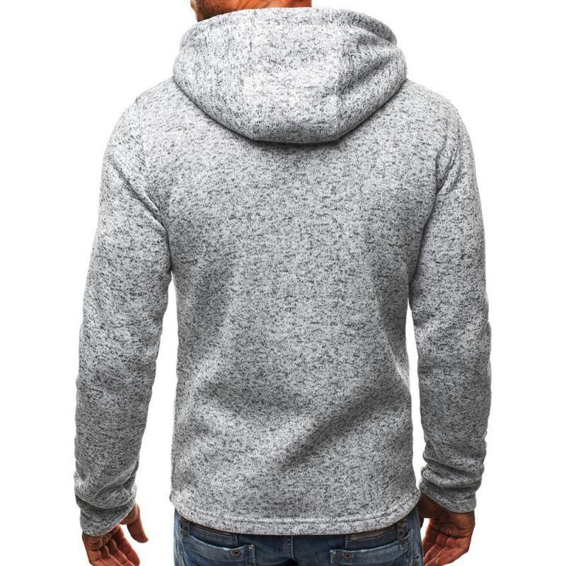 Plus Size Herfst Lange Mouw Hoodies Sweatshirt Mannen Rits Effen Sweatshirt Casual Losse Streetwear Hip Hop Hoodie