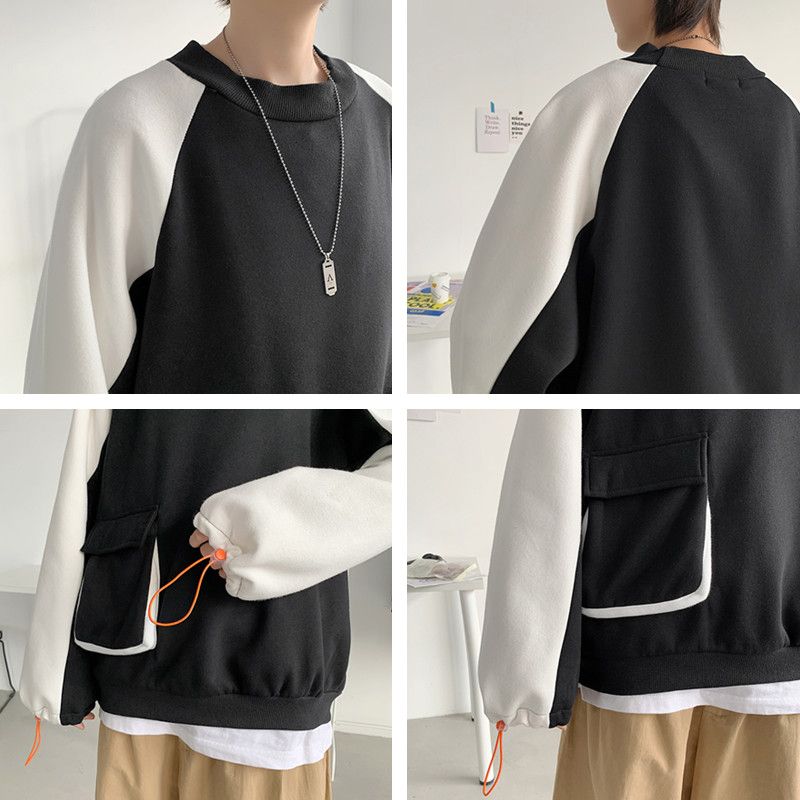 Shirt Met Het Sweatshirt Met Zak Trendy Heren Plus Kasjmier Losse Kleding Met Grote Zakken Trendy Hiphop-sportjack In Hong Kong-stijl