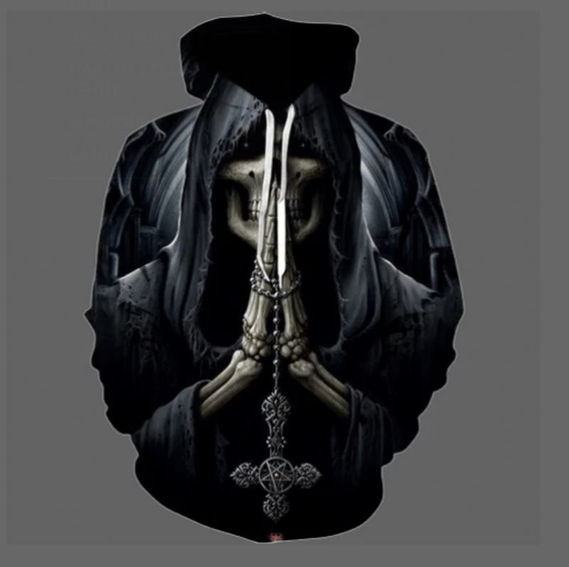 Skull 3d Printing Hooded Pocket Pullover Sweater Nanchao Hoodie Herenpersoonlijkheid Fabrikant